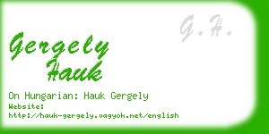 gergely hauk business card